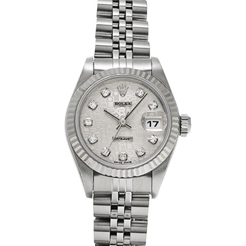 ロレックス デイトジャスト 69174G シルバーコンピュータ/ダイヤモンド レディース 時計 【中古】【wristwatch】