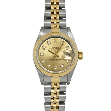 ロレックス デイトジャスト 69173G シャンパン/ダイヤモンド レディース 時計 【中古】【wristwatch】