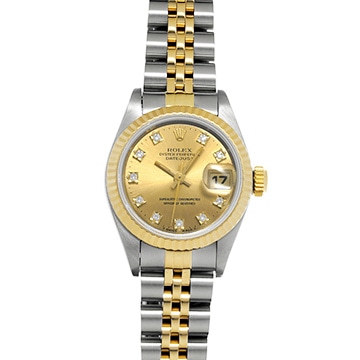 ロレックス デイトジャスト 69173G シャンパン/ダイヤモンド レディース 時計 【中古】【wristwatch】