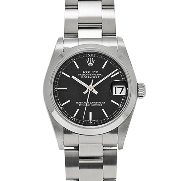 ロレックス デイトジャスト 78240 ブラック ユニセックス 時計 【中古】【wristwatch】