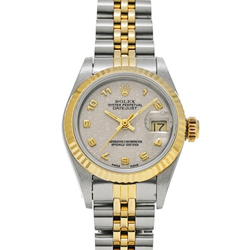 ロレックス デイトジャスト 69173 アイボリーコンピュータ レディース 時計 【中古】【wristwatch】
