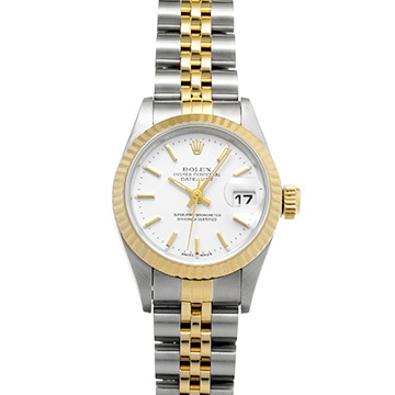 ロレックス デイトジャスト 69173 ホワイト レディース 時計 【中古】【wristwatch】