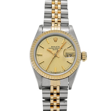 ロレックス デイトジャスト 69173 シャンパン レディース 時計 【中古】【wristwatch】