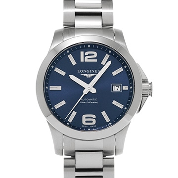 ロンジン コンクエスト L3.776.4.99.6 ブルー メンズ 時計 【中古】【wristwatch】