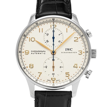 IWC ポルトギーゼ クロノグラフ IW371445 シルバー メンズ 時計 【中古】【wristwatch】