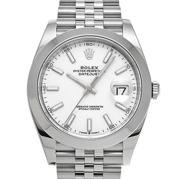 ロレックス デイトジャスト 41 126300 ホワイト メンズ 時計 【中古】【wristwatch】
