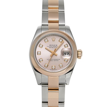 ロレックス デイトジャスト 179161G ピンク/ダイヤモンド レディース 時計 【中古】【wristwatch】