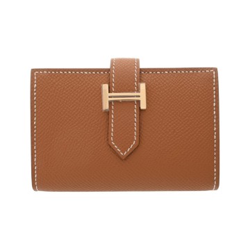 エルメス ベアン ミニ ゴールド ヴォーエプソン レディース 財布 【未使用】【purse】