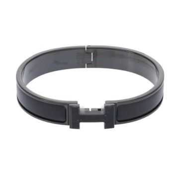 エルメス クリックHH ソーブラック/ブラック金具 エナメル ユニセックス ジュエリー 【未使用】【jewelry】