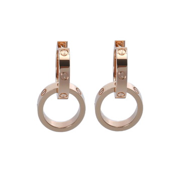 カルティエ ラブ ピアス ダブル ゴールド K18ピンクゴールド PG レディース ジュエリー 【中古】【jewelry】