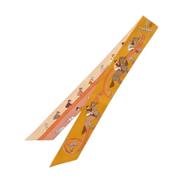 エルメス ツイリー TURF LES COURSES マルチカラー 061144S シルク100％ レディース 【新品】【other】
