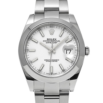 ロレックス デイトジャスト 41 126300 ホワイト メンズ 時計 【中古】【wristwatch】