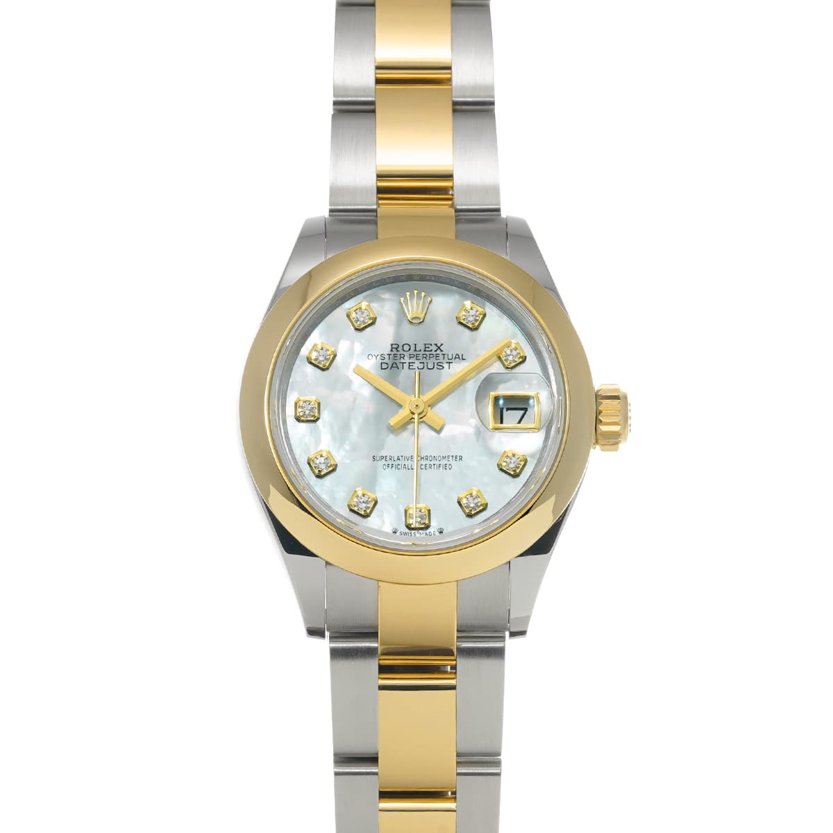 ロレックス レディ デイトジャスト 28 279163NG ホワイトシェル/ダイヤモンド レディース 時計 【新品】【wristwatch】