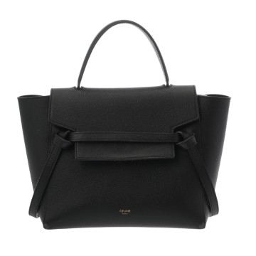 セリーヌ ベルトバッグ マイクロ ブラック 189153ZVA.38NO グレインドカーフ レディース バッグ 【中古】【bag】