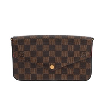 ルイ ヴィトン ダミエ ポシェットフェリシー ブラウン N40492 ダミエキャンバス レディース バッグ 【中古】【bag】