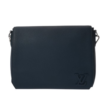 ルイ ヴィトン テイクオフ メッセンジャー ネイビー M21363 カウハイドレザー メンズ バッグ 【中古】【bag】