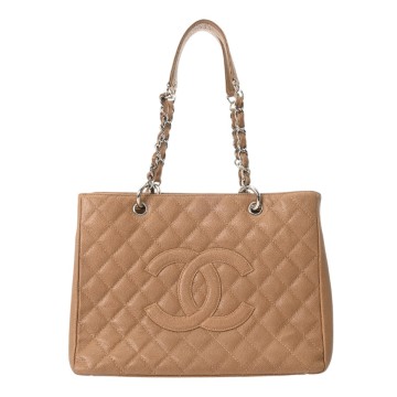 シャネル マトラッセ GST ベージュ A50995 キャビアスキン レディース バッグ 【中古】【bag】