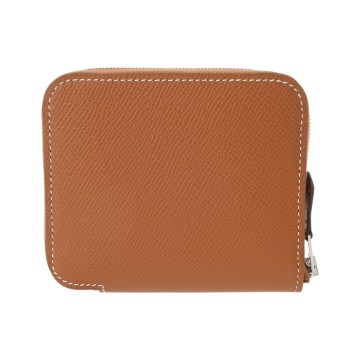 エルメス アザップコンパクト シルクイン ゴールド ヴォーエプソン ユニセックス 財布 【新品】【purse】