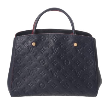 ルイ ヴィトン モノグラムアンプラント モンテーニュ MM マリーヌルージュ M42746 レザー レディース バッグ 【中古】【bag】