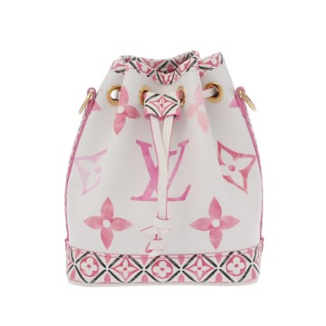 ルイ ヴィトン LVバイザプール ナノノエ ホワイト/ローズ M82386 レザー ユニセックス バッグ 【中古】【bag】
