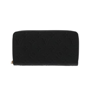 ルイ ヴィトン モノグラムアンプラント ジッピーウォレット ノワール M61864 レザー ユニセックス 財布 【中古】【purse】