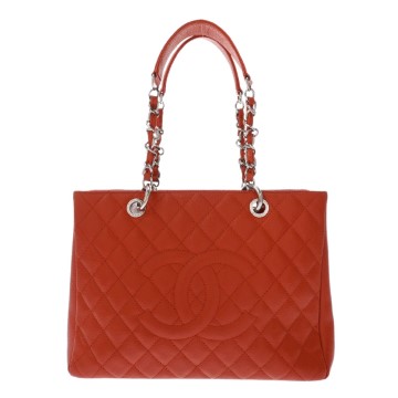 シャネル マトラッセ GST グランドショッピングトート オレンジ A50995 キャビアスキン レディース バッグ 【中古】【bag】