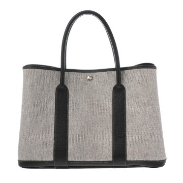 エルメス ガーデンパーティ PM エクリュ/ブラック トワルアッシュ レディース バッグ 【中古】【bag】