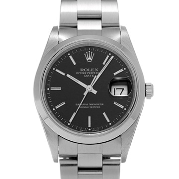 ロレックス オイスターパーペチュアル デイト 15200 ブラック メンズ 時計 【中古】【wristwatch】