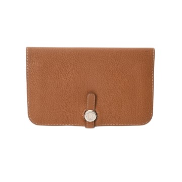 エルメス ドゴン GM ゴールド トゴ ユニセックス 財布 【中古】【purse】