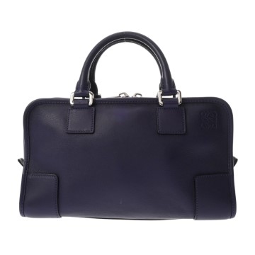 ロエベ アマソナ 28 パープル レザー レディース バッグ 【中古】【bag】