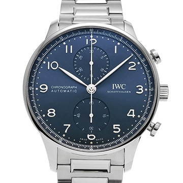 IWC ポルトギーゼ クロノグラフ IW371606 ブルー メンズ 時計 【中古】【wristwatch】
