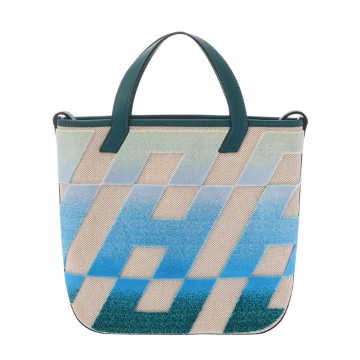 エルメス Hアンビエ PM ブルー/エクリュ トワルアッシュ/ヴォースイフト レディース バッグ 【中古】【bag】