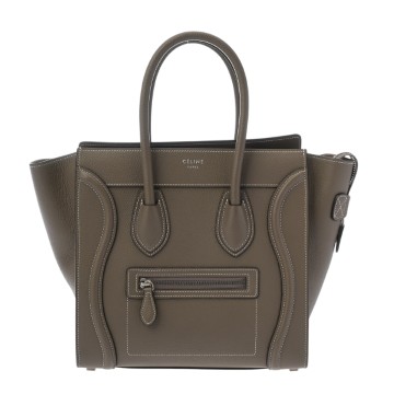 セリーヌ ラゲージ マイクロ スリ 167793 ドラムドカーフ レディース バッグ 【中古】【bag】
