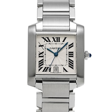 カルティエ タンク フランセーズ LM W51002Q3 シルバー メンズ 時計 【中古】【wristwatch】