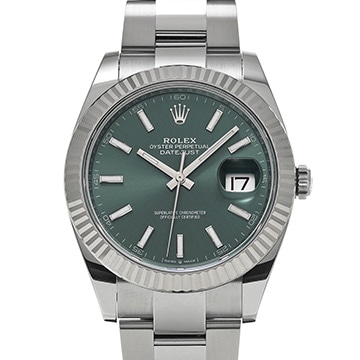 ロレックス デイトジャスト 41 126334 ミントグリーン メンズ 時計 【中古】【wristwatch】