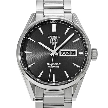 タグ ホイヤー カレラ キャリバー5 デイデイト WAR201A.BA0723 ブラック メンズ 時計 【中古】【wristwatch】