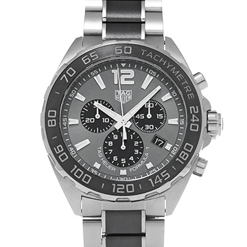タグ ホイヤー フォーミュラ1 クォーツ クロノグラフ CAZ1011.BA0843 グレー/ブラック メンズ 時計 【中古】【wristwatch】