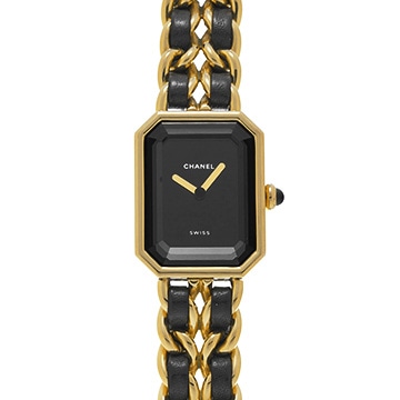 シャネル プルミエール M H0001 ブラック レディース 時計 【中古】【wristwatch】
