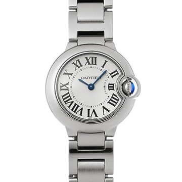 カルティエ バロンブルー ドゥ カルティエ 28mm W69010Z4 シルバー レディース 時計 【中古】【wristwatch】