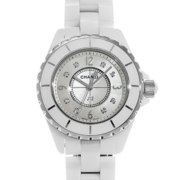 シャネル J12 33MM H2422 ホワイトシェル/ダイヤモンド レディース 時計 【中古】【wristwatch】