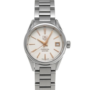 タグ ホイヤー カレラ キャリバー9 WAR2412.BA0770 ホワイト レディース 時計 【中古】【wristwatch】