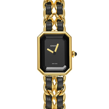 シャネル プルミエール M H0001 ブラック レディース 時計 【中古】【wristwatch】