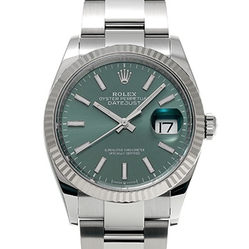 ロレックス デイトジャスト 36 126234 ミントグリーン メンズ 時計 【中古】【wristwatch】