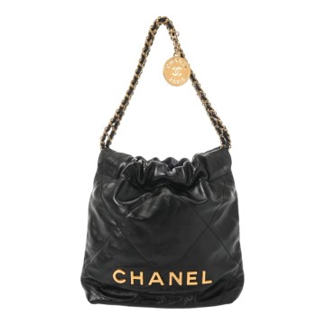 シャネル シャネル 22 ミニハンドバッグ ブラック AS3980 シャイニーカーフスキン レディース バッグ 【中古】【bag】