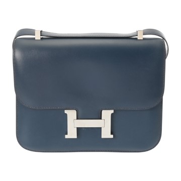 エルメス コンスタンス3 24 ブルーインディゴ ボックスカーフ レディース バッグ 【中古】【bag】