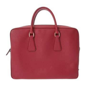 プラダ 2WAY ブリーフケース レッド 2VE363 サフィアーノレザー レディース バッグ 【中古】【bag】