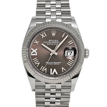 ロレックス デイトジャスト 36 126234 ダークグレー/ダイヤモンド メンズ 時計 【中古】【wristwatch】