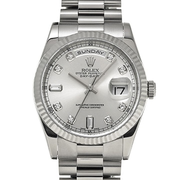 ロレックス デイデイト 118239A シルバー/ダイヤモンド メンズ 時計 【中古】【wristwatch】