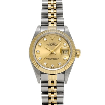 ロレックス デイトジャスト 69173G シャンパン/ダイヤモンド レディース 時計 【中古】【wristwatch】