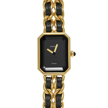シャネル プルミエール M H0001 ブラック レディース 時計 【中古】【wristwatch】